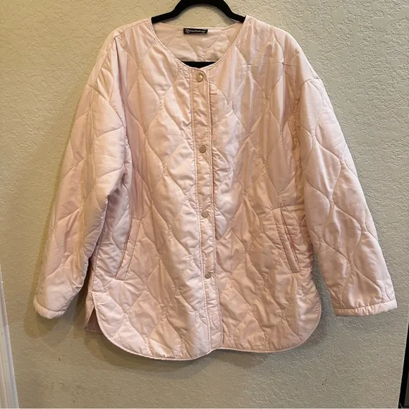 PrettyGarden Chic XL Baby Pink Puffer Quilted Winter Coat - Picture 1 of 7